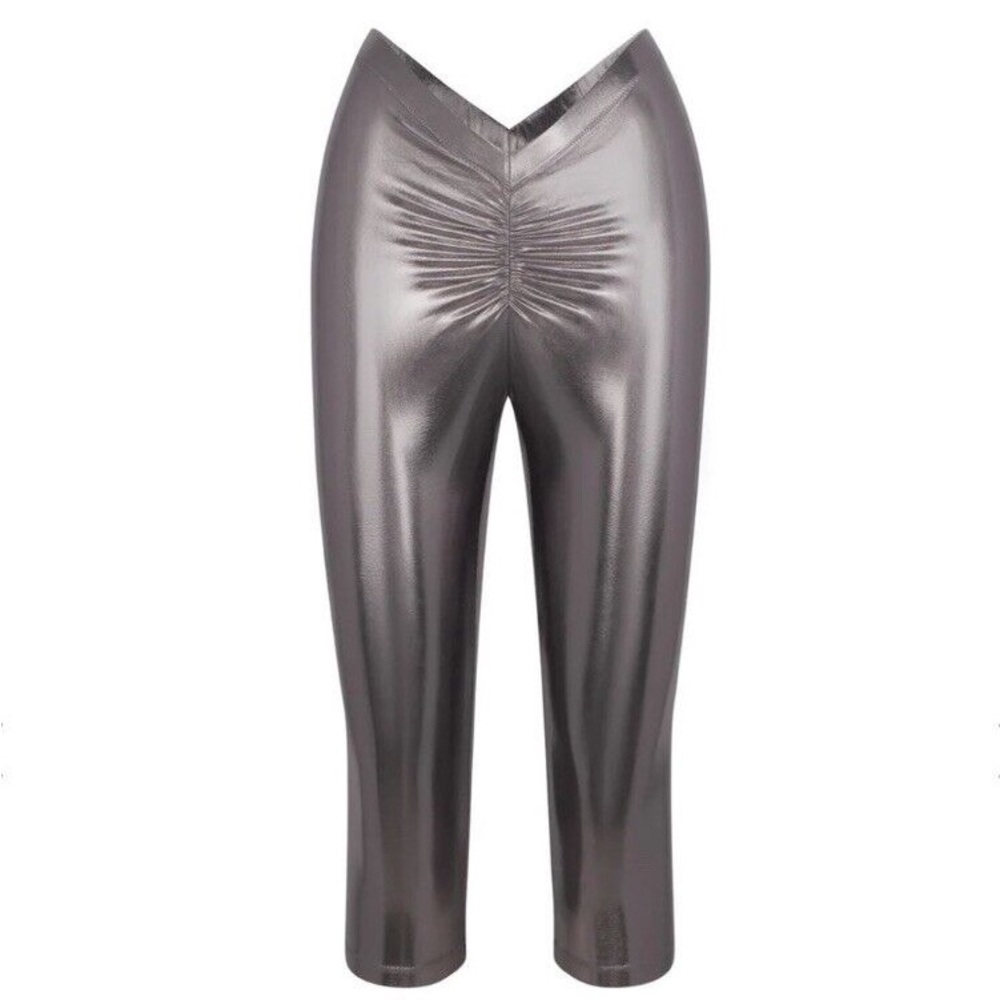 Metallic swim v waist pant
